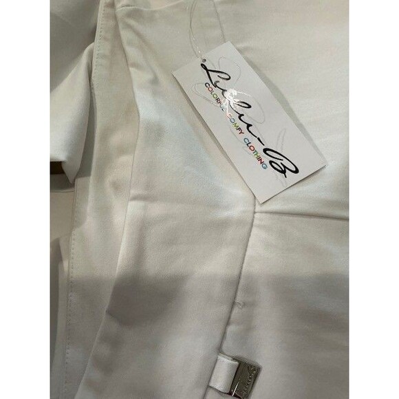 LuLu B Relaxing Fun Colorful Pull on Skinny Pants AnKle Length Sz 2 White *** - Picture 4 of 4